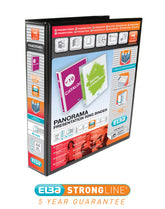 Elba Panorama Presentation Ring Binder Polypropylene 4 D-Ring A4 40mm Rings Black (Pack 6) - 400008417